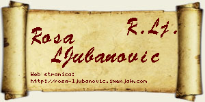 Rosa LJubanović vizit kartica